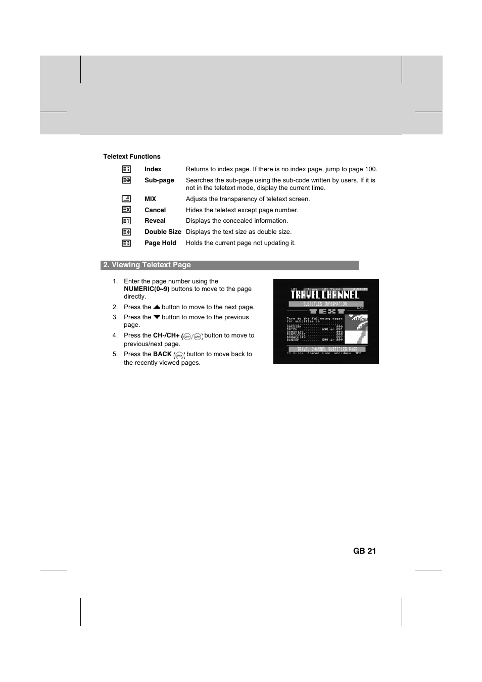 Gb 21 | Humax IR-FOX C User Manual | Page 22 / 64