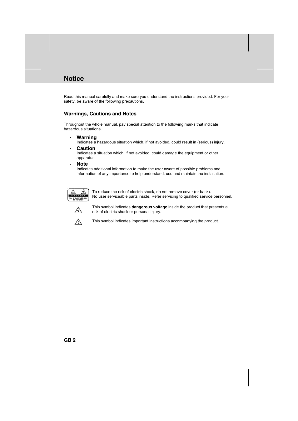 Notice | Humax IR-FOX C User Manual | Page 3 / 64