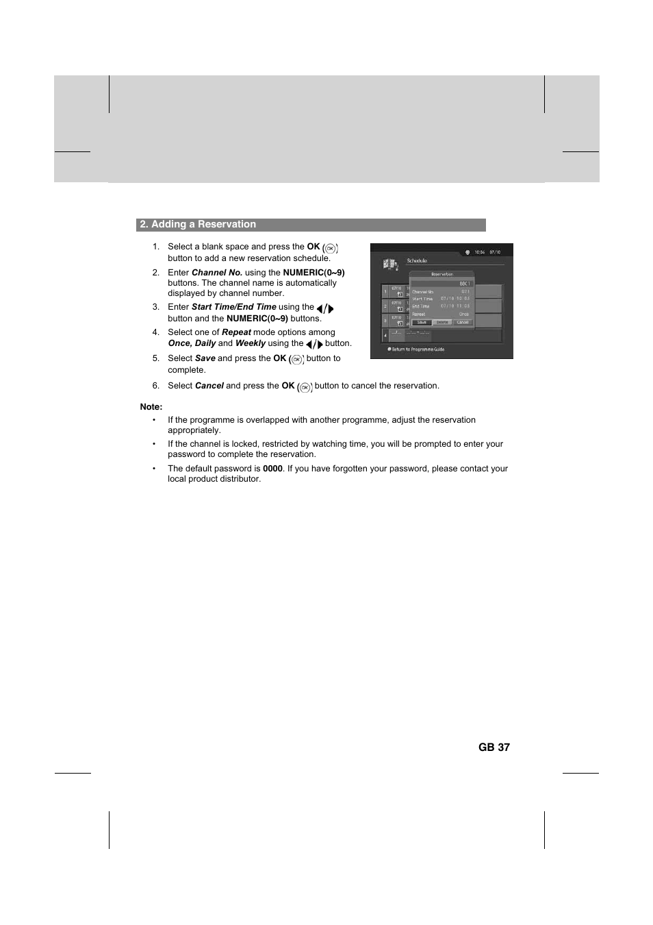 Gb 37 | Humax IR-FOX C User Manual | Page 38 / 64