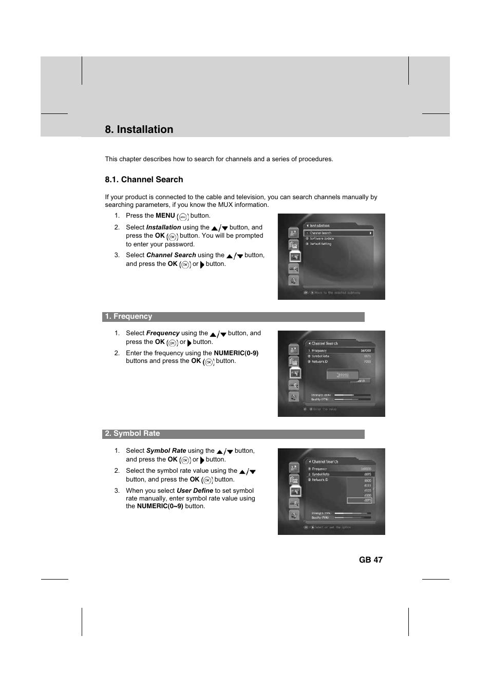 Installation | Humax IR-FOX C User Manual | Page 48 / 64