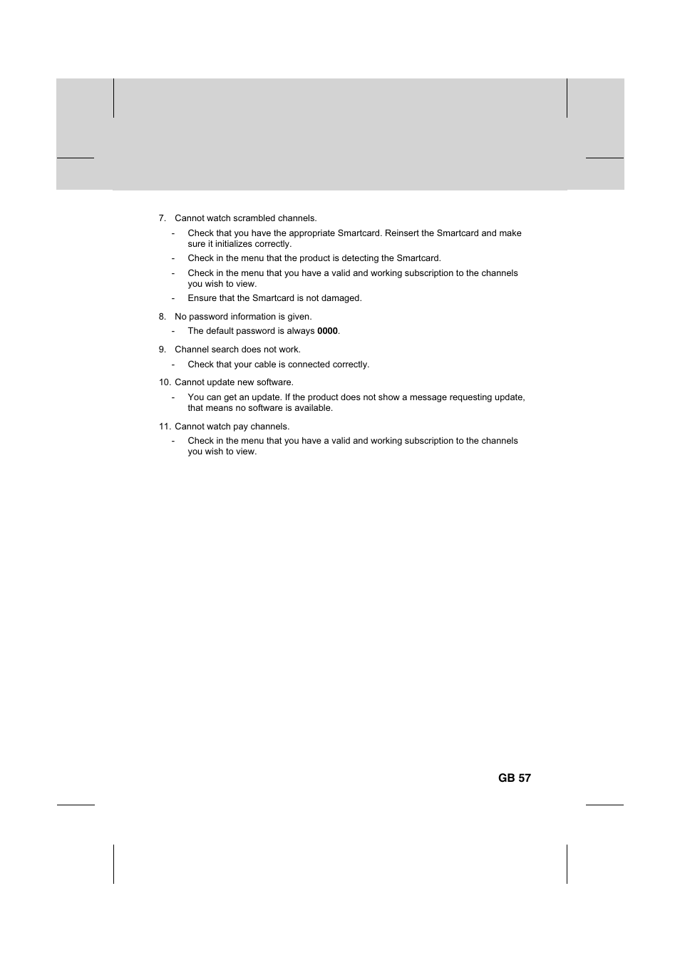 Gb 57 | Humax IR-FOX C User Manual | Page 58 / 64