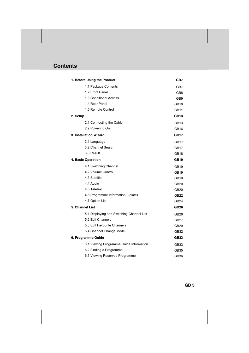 Humax IR-FOX C User Manual | Page 6 / 64