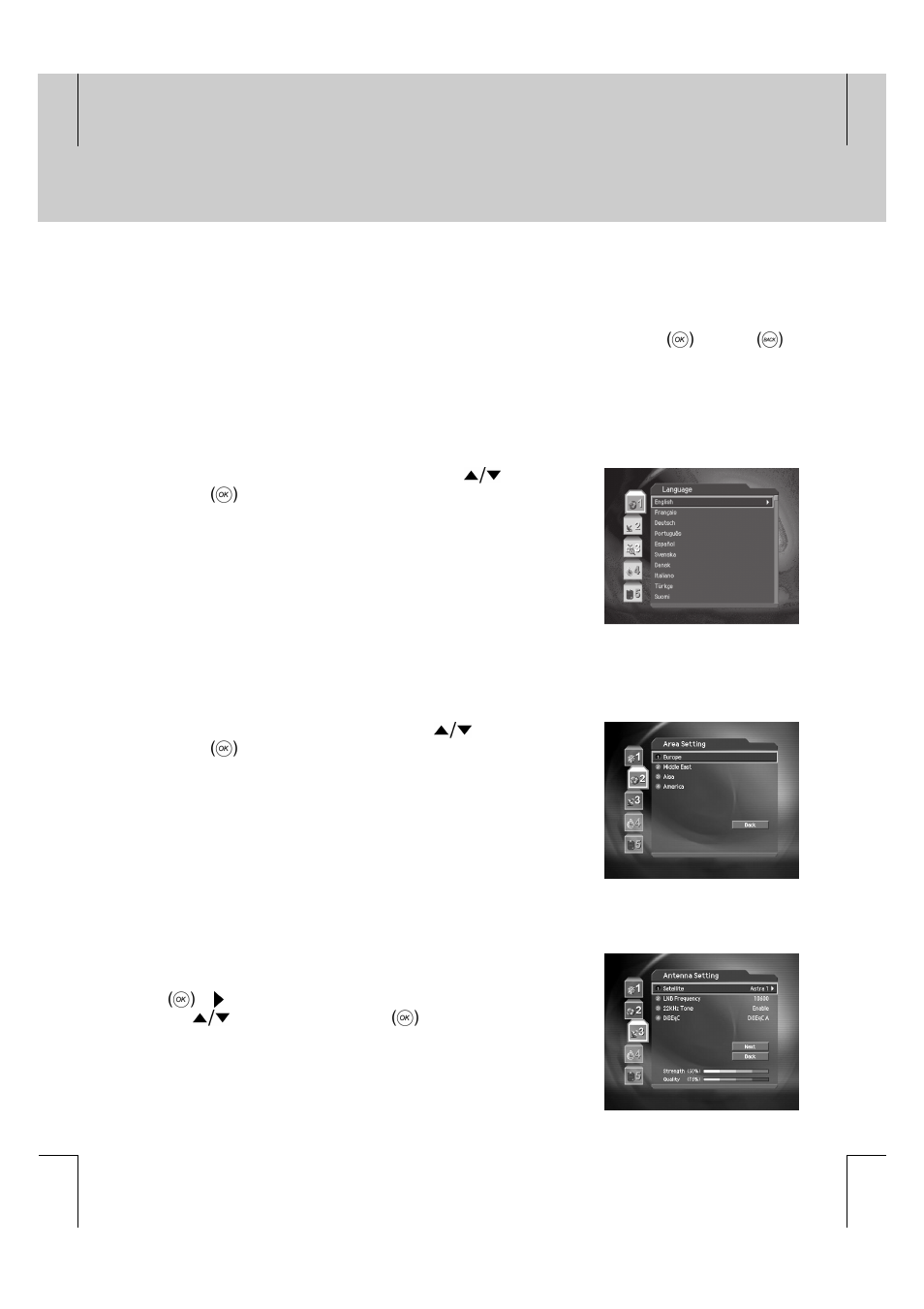 Installation wizard | Humax F2-FOX User Manual | Page 14 / 78