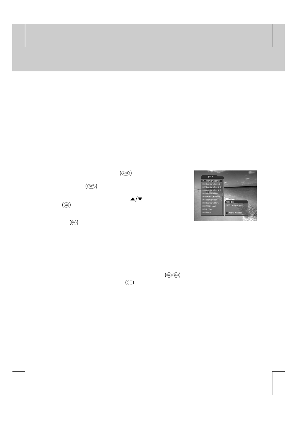 Channel list | Humax F2-FOX User Manual | Page 23 / 78