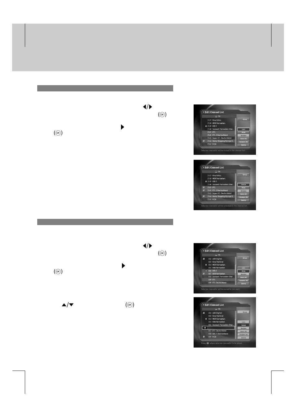 Channel list | Humax F2-FOX User Manual | Page 26 / 78