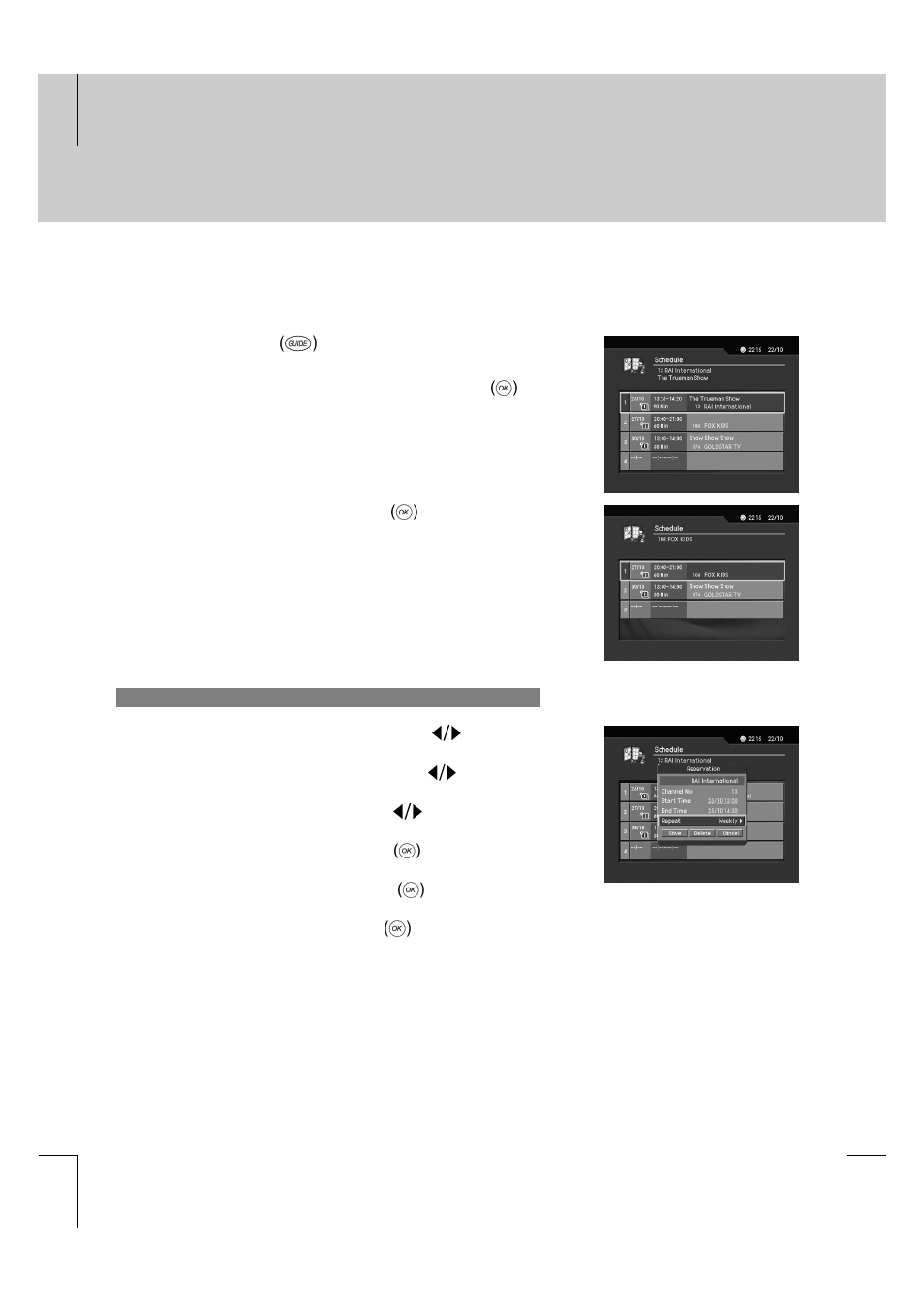 Programme guide | Humax F2-FOX User Manual | Page 34 / 78