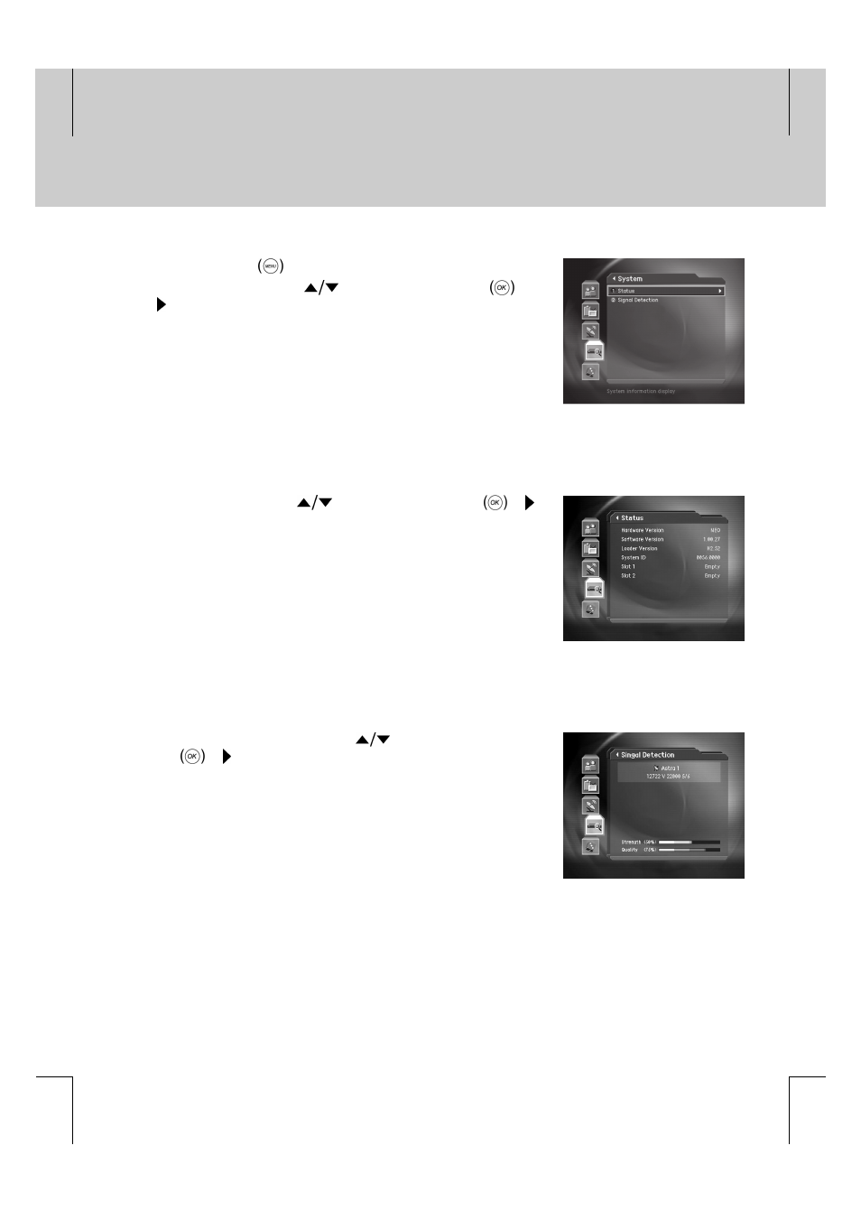 System information | Humax F2-FOX User Manual | Page 69 / 78