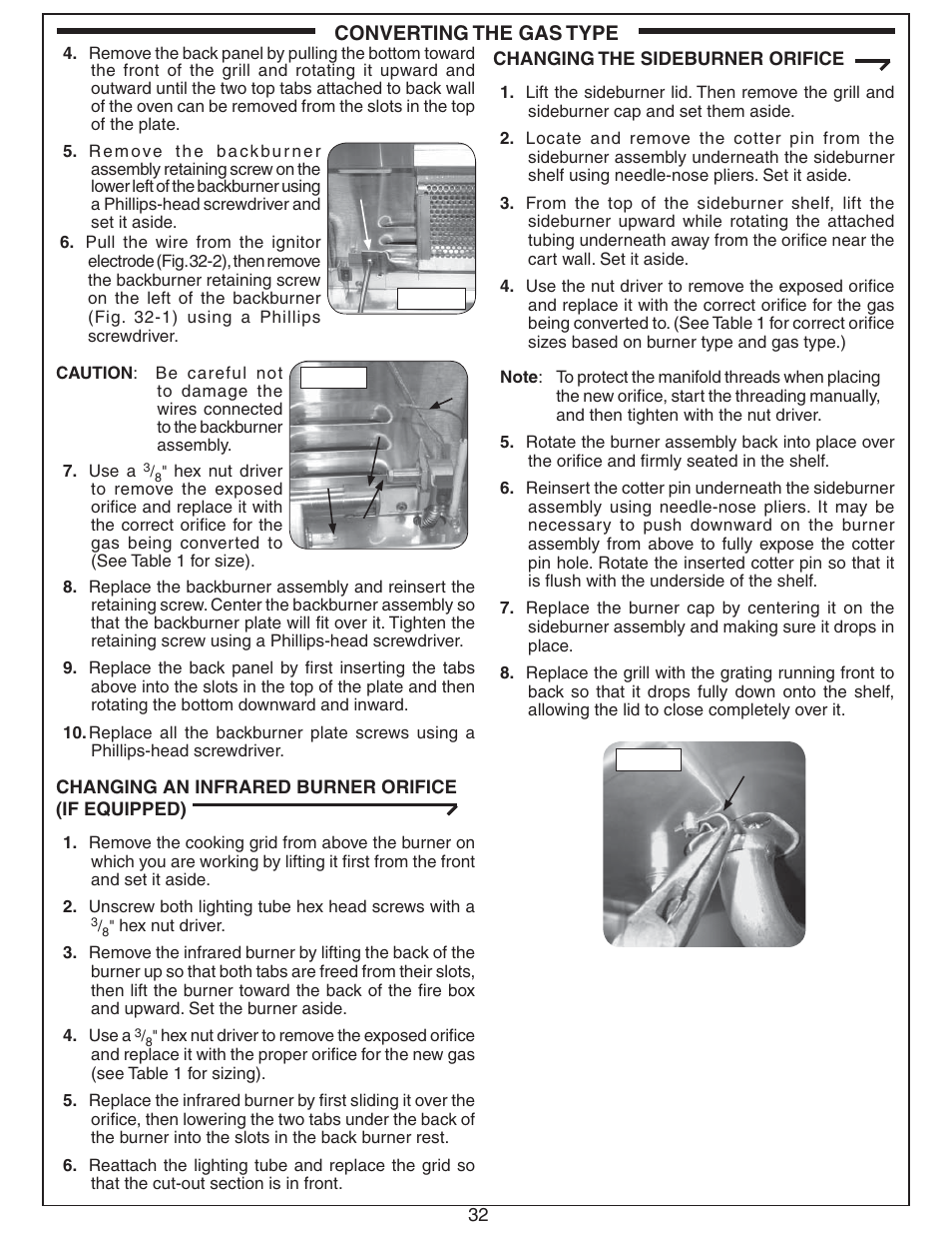 Converting the gas type | Fire Magic ECHELON E660 User Manual | Page 32 / 38