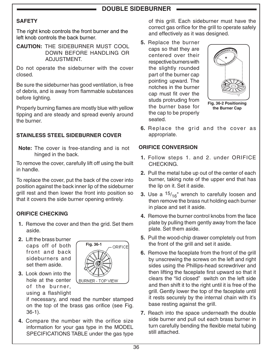 Fire Magic ECHELON E660 User Manual | Page 36 / 38