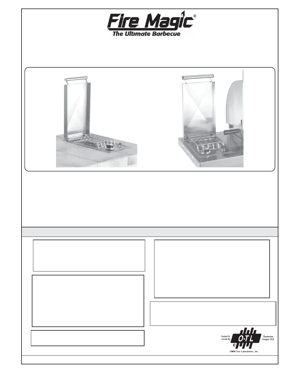 Outdoor Great Room Fire Magic 25326-016 User Manual | 4 pages