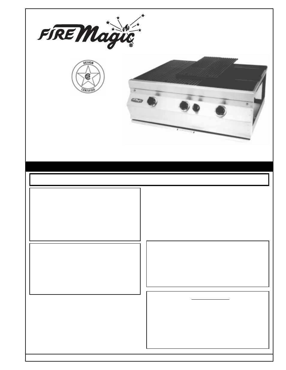 Fire Magic 000 BTU User Manual | 8 pages