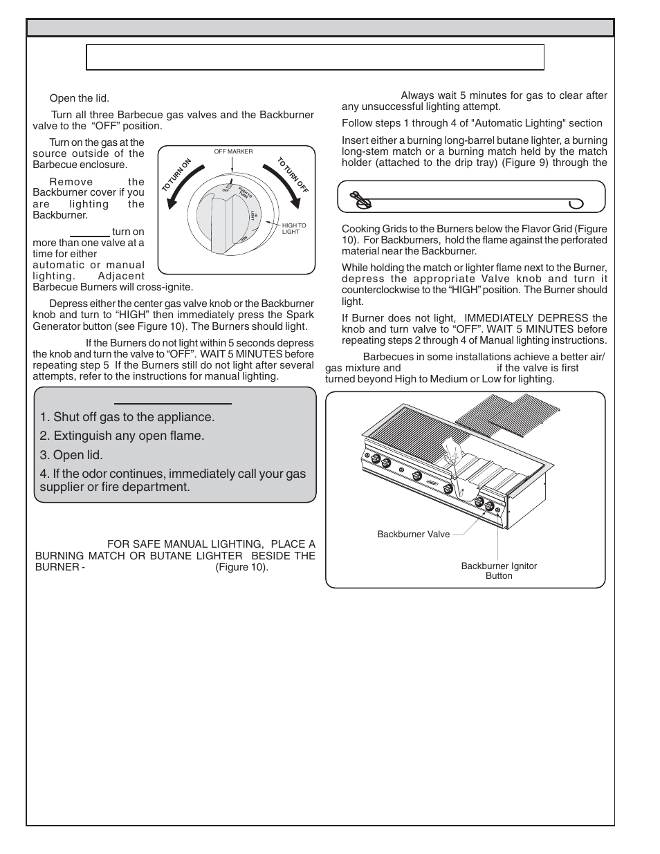 Lighting instructions | Fire Magic Elite 50 User Manual | Page 10 / 16