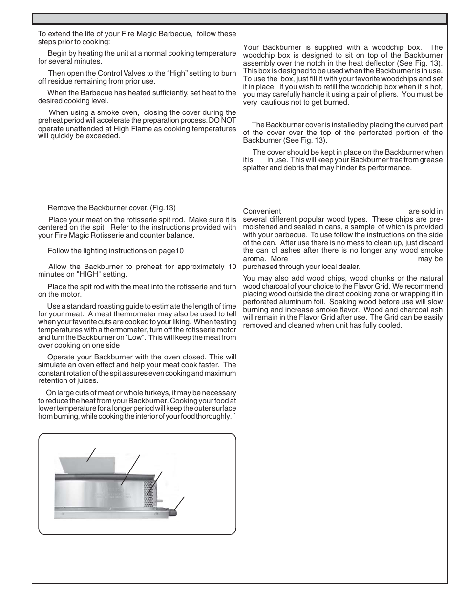 Operatng your barbecue | Fire Magic Elite 50 User Manual | Page 11 / 16