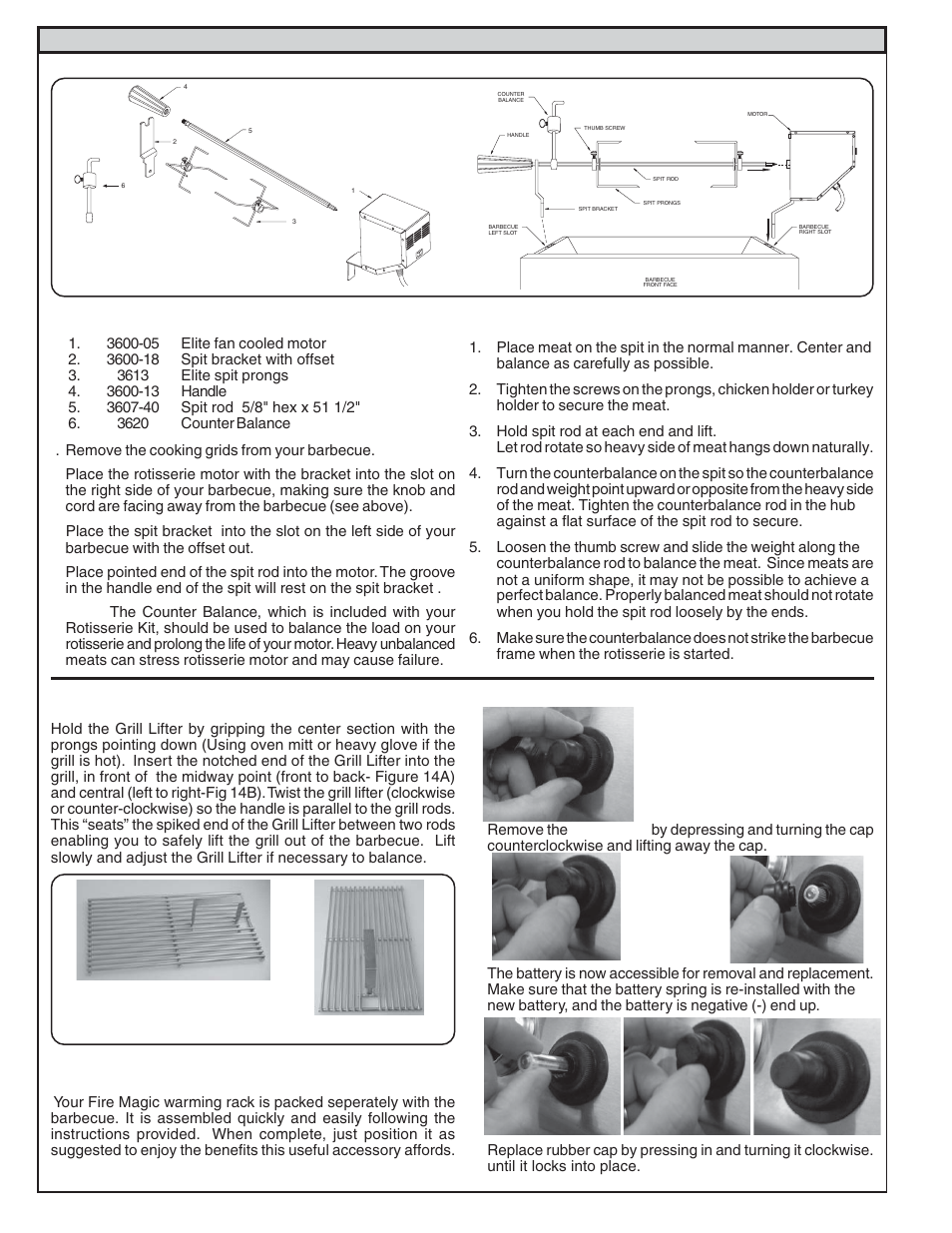 12 features and accessories | Fire Magic Elite 50 User Manual | Page 12 / 16