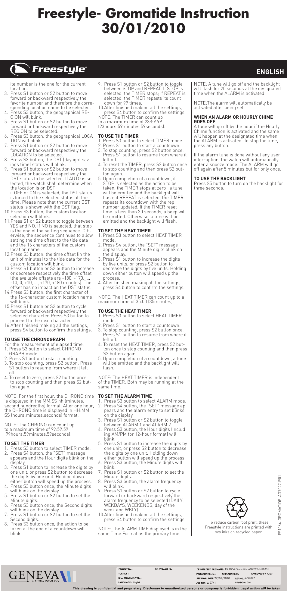 English | Freestyle FS 1064 User Manual | Page 2 / 16
