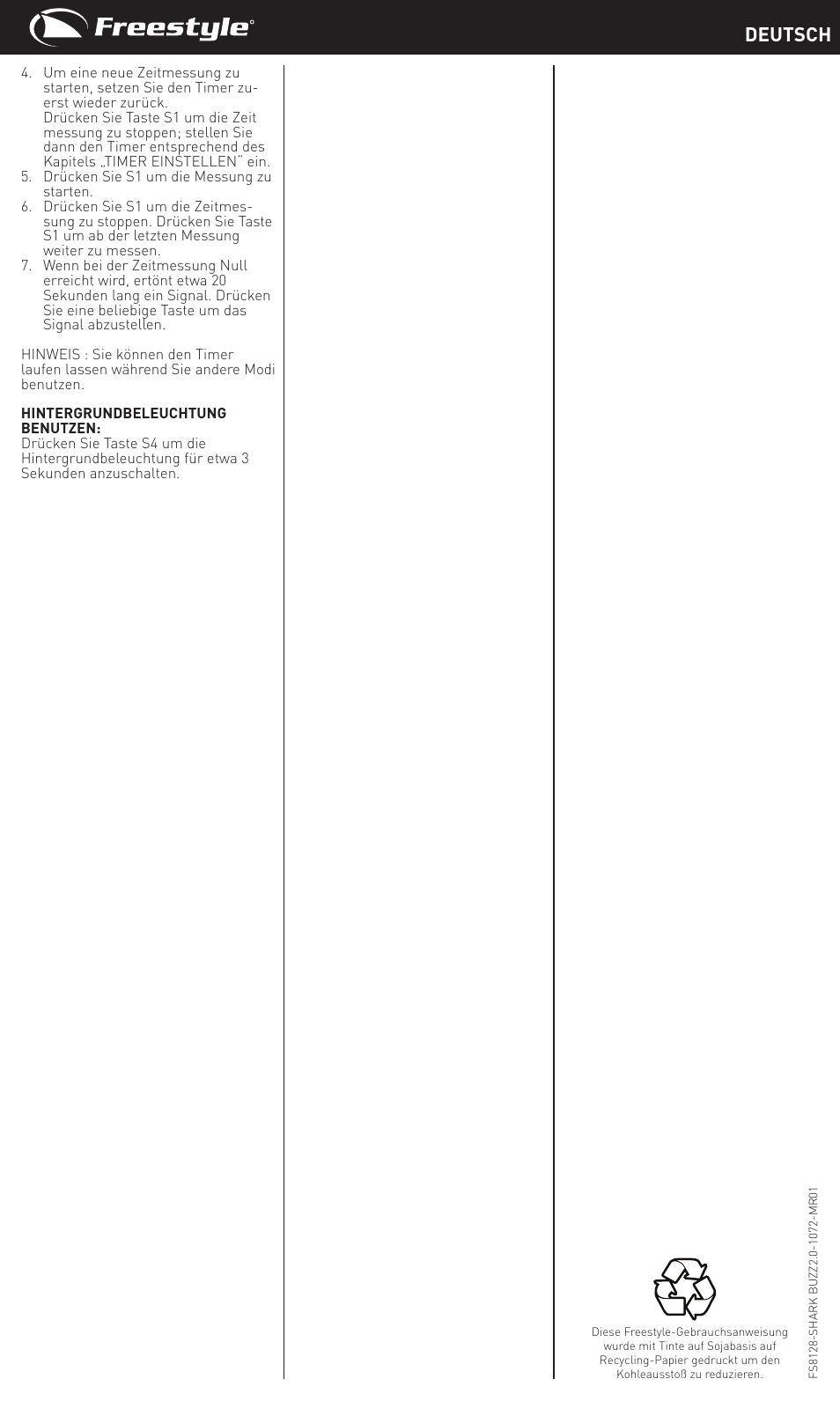 Deutsch | Freestyle S2S3 User Manual | Page 6 / 14
