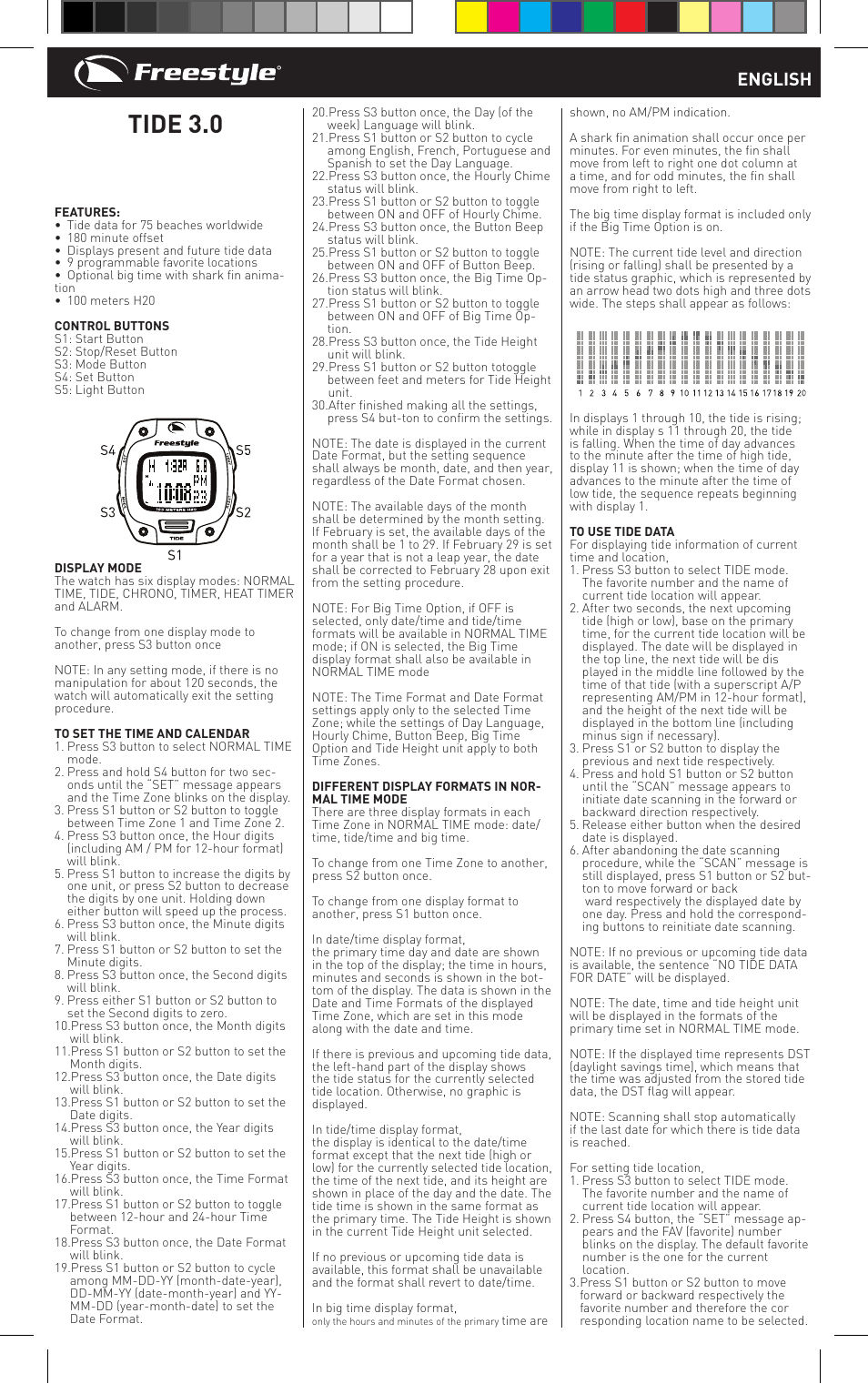 Freestyle TIDE 3.0 User Manual | 16 pages