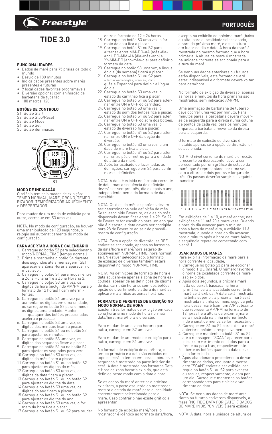 Tide 3.0, Português | Freestyle TIDE 3.0 User Manual | Page 11 / 16