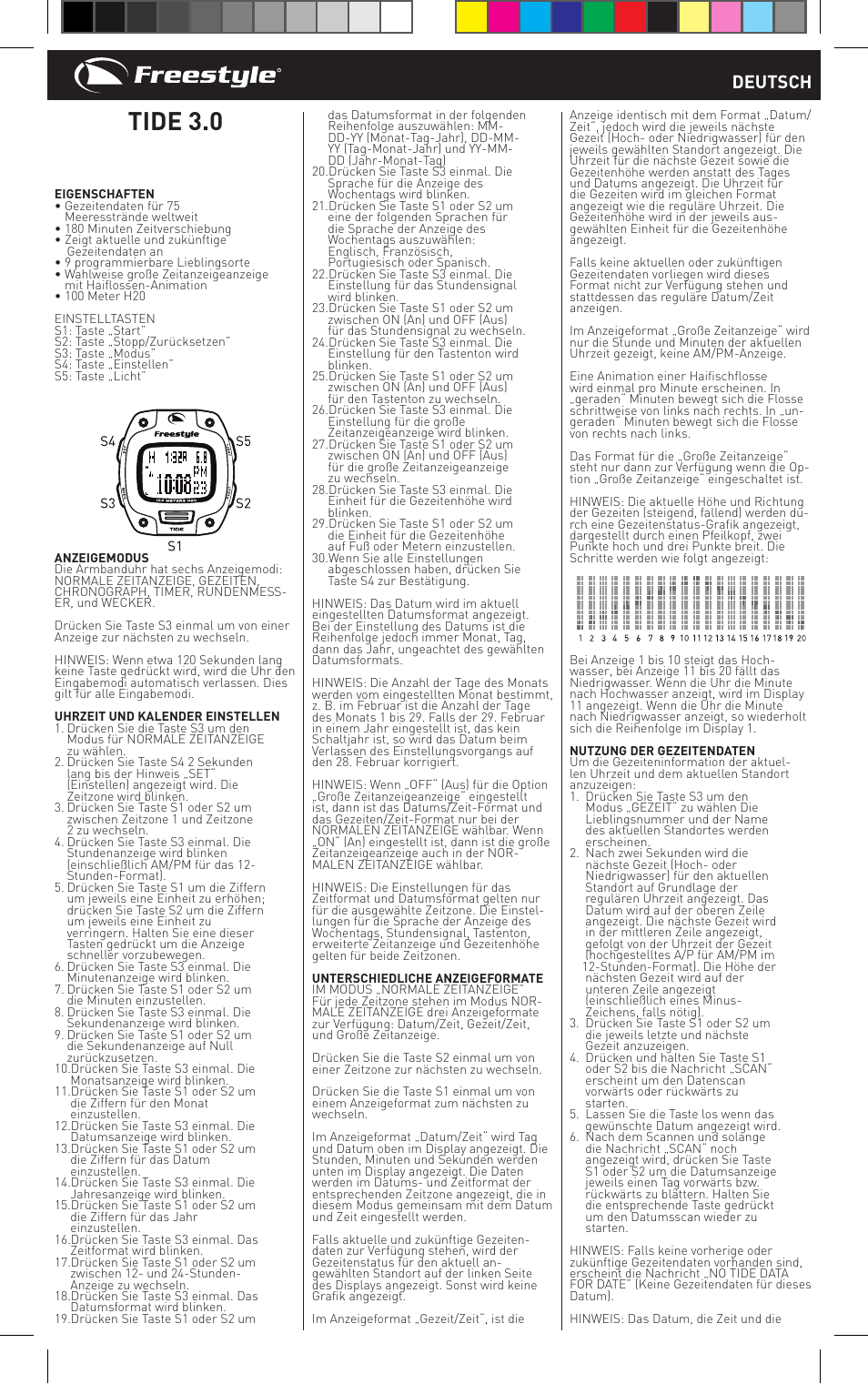 Tide 3.0, Deutsch | Freestyle TIDE 3.0 User Manual | Page 5 / 16