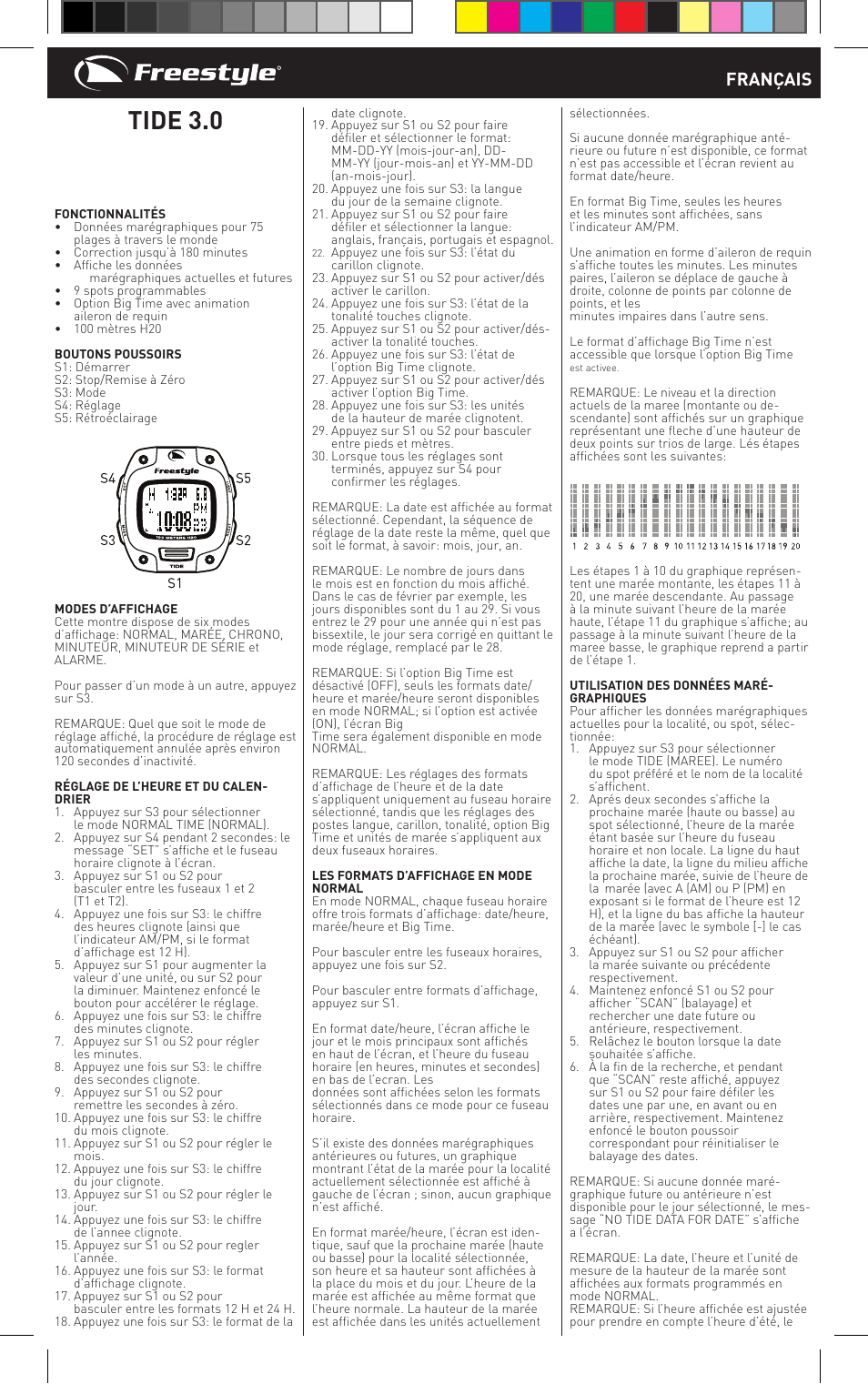 Tide 3.0, Français | Freestyle TIDE 3.0 User Manual | Page 7 / 16
