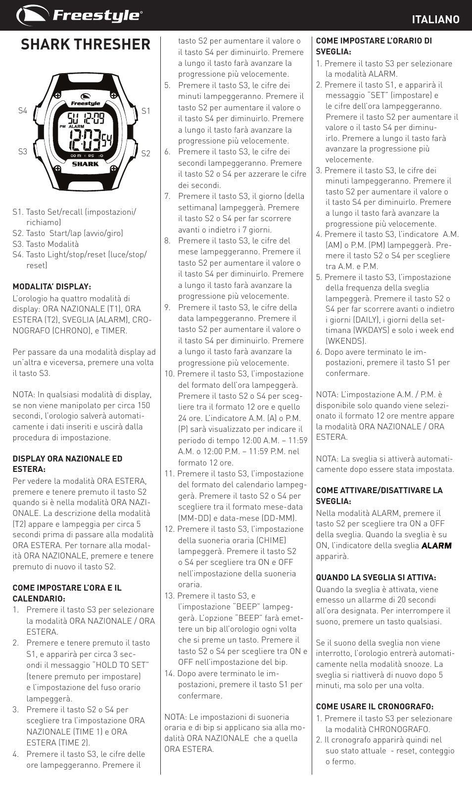 Shark thresher, Italiano | Freestyle Shark Thesher User Manual | Page 9 / 14
