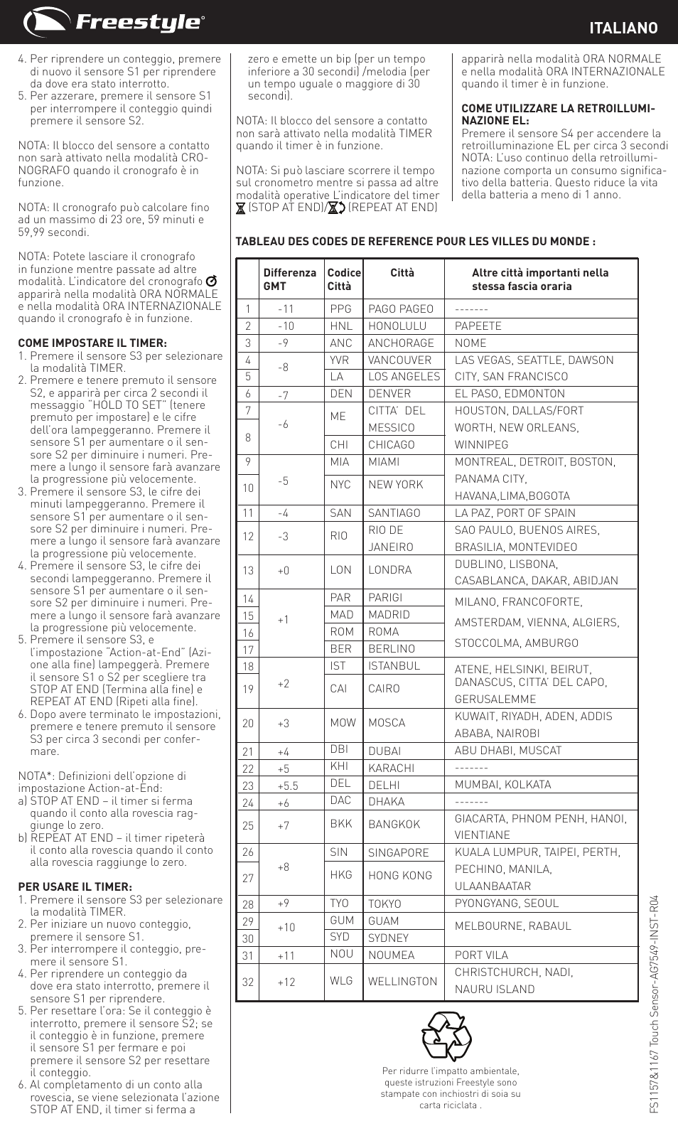 Italiano | Freestyle The Response User Manual | Page 10 / 14