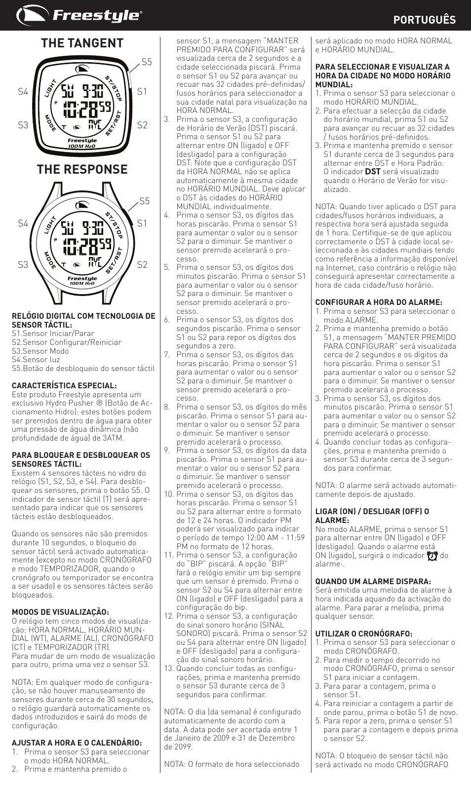 The tangent the response, Português | Freestyle The Response User Manual | Page 11 / 14