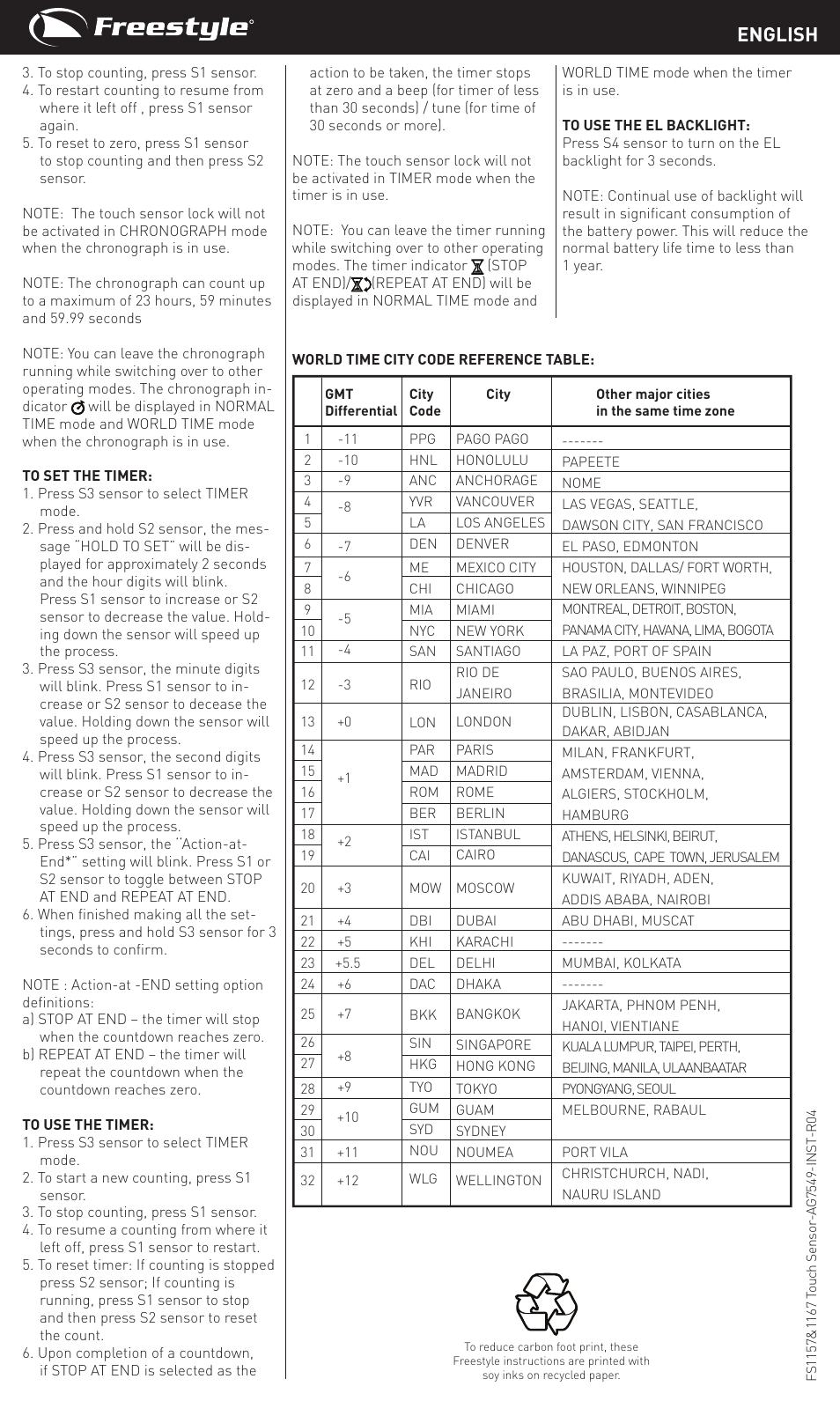 English | Freestyle The Response User Manual | Page 2 / 14