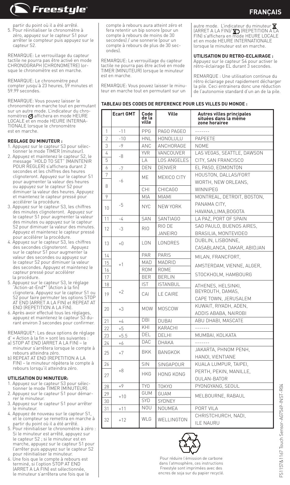 Français | Freestyle The Response User Manual | Page 8 / 14