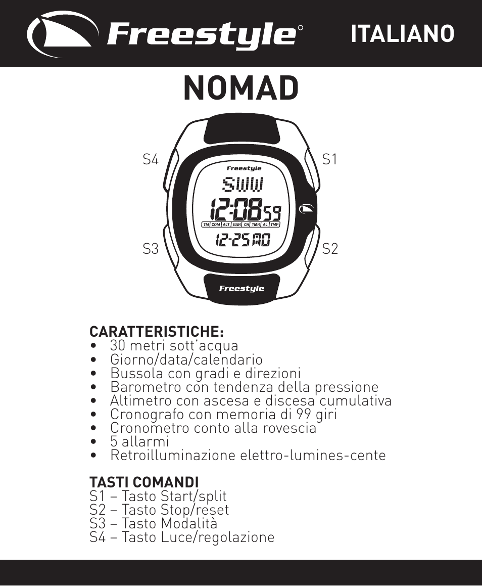 Nomad, Italiano | Freestyle Nomad User Manual | Page 110 / 192