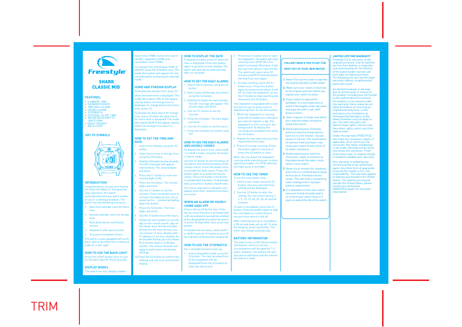 Freestyle Shark Classic MID User Manual | 2 pages