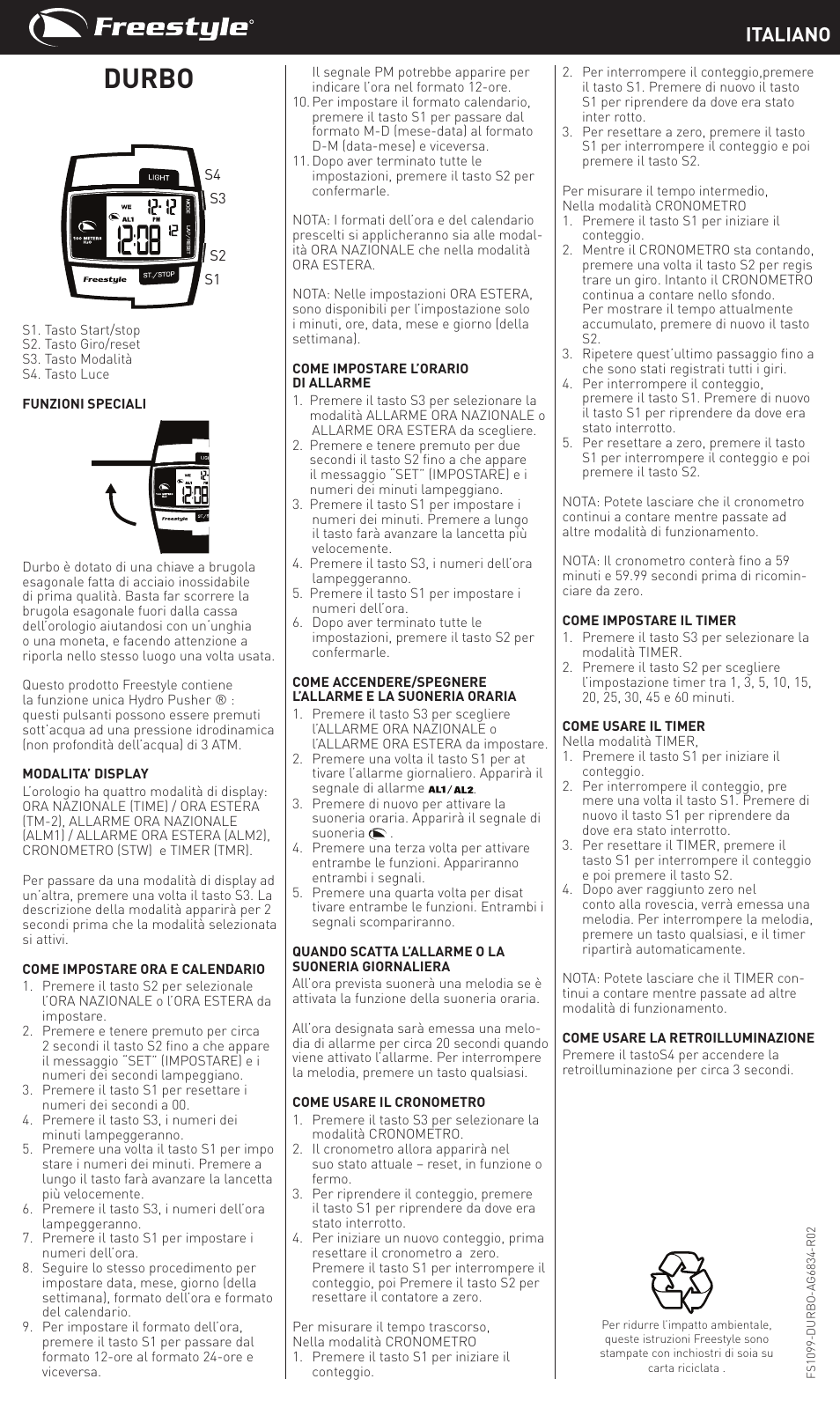 Durbo, Italiano | Freestyle Durbo User Manual | Page 5 / 7