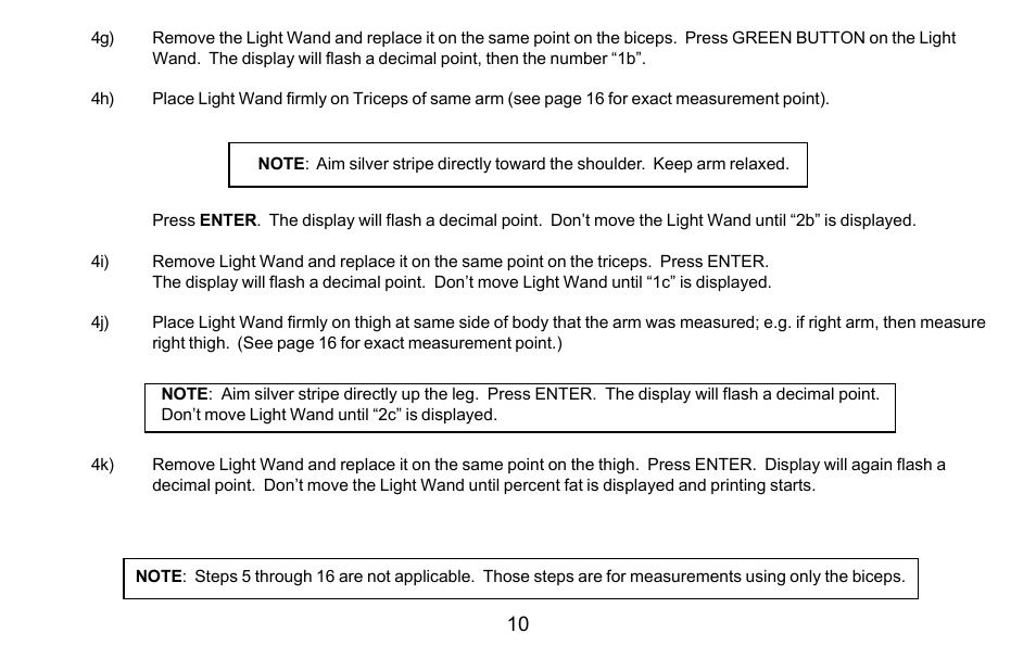 Futrex Body Fat and fitness Analyzer -5500A/WL User Manual | Page 10 / 40