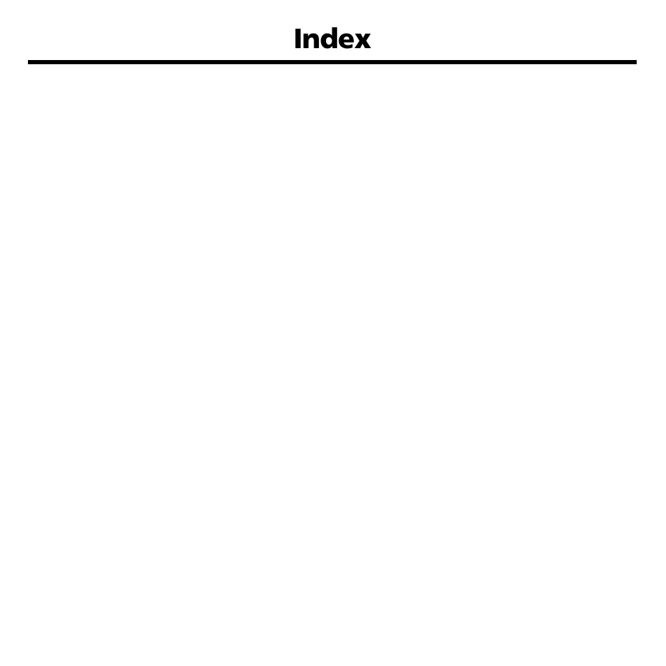 Index | Franklin RMB-2030 User Manual | Page 17 / 20