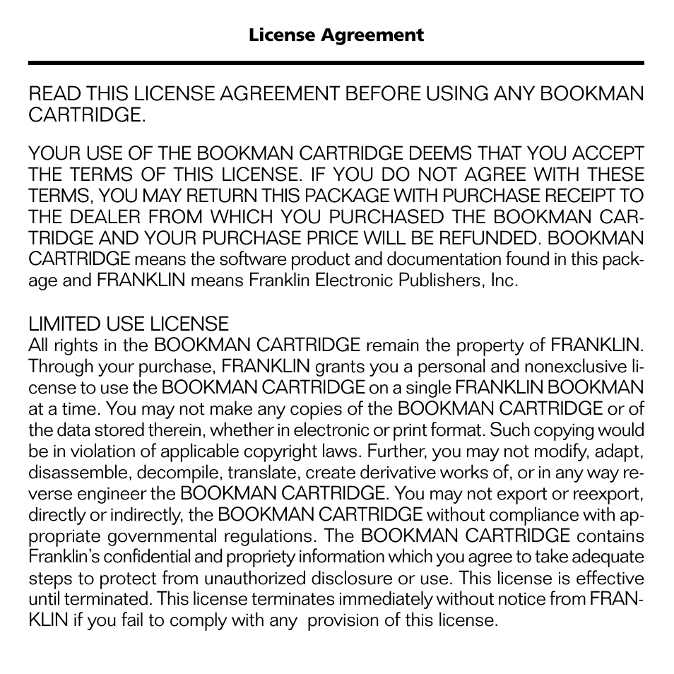 Franklin RMB-2030 User Manual | Page 2 / 20