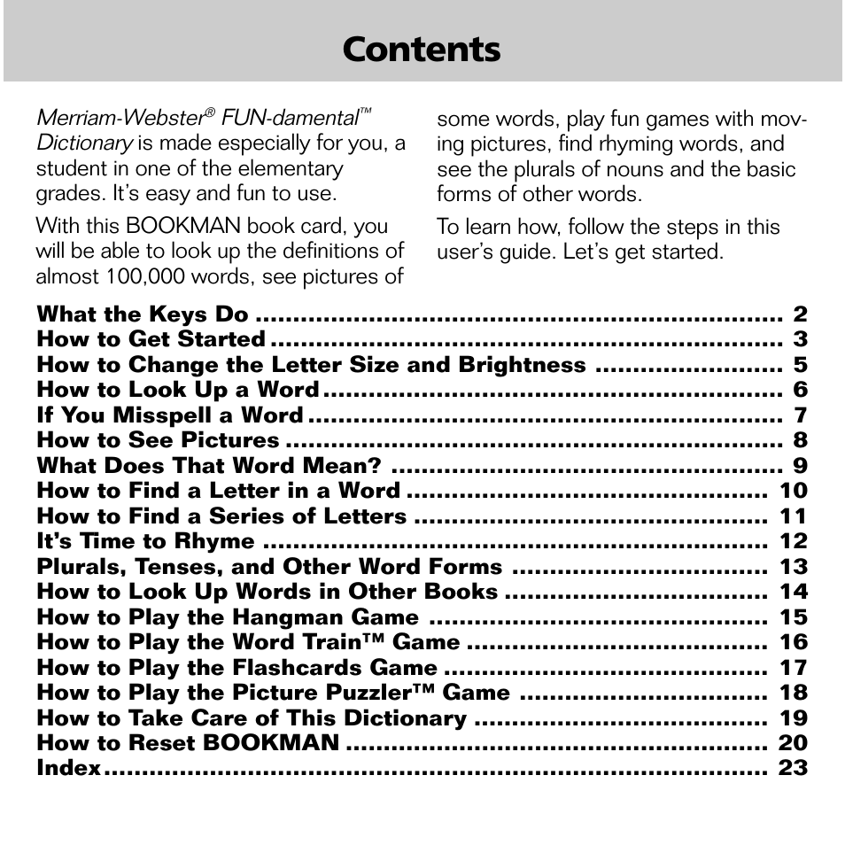 Franklin BOOKMAN CED-2031 User Manual | Page 3 / 27