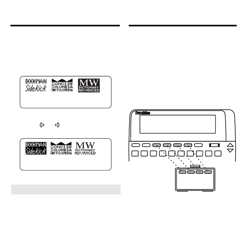 Selecting a book using the color keys | Franklin SDK-763 User Manual | Page 10 / 78