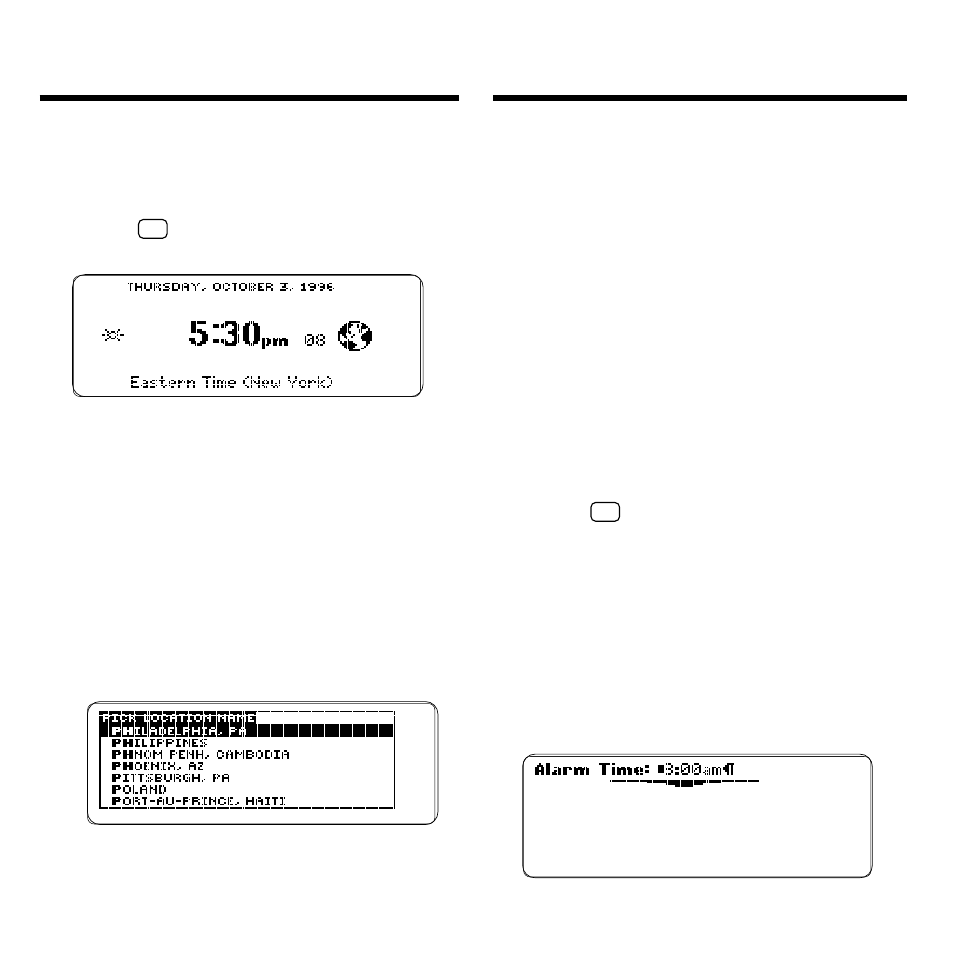 Using the daily alarm setting the world clock | Franklin SDK-763 User Manual | Page 18 / 78