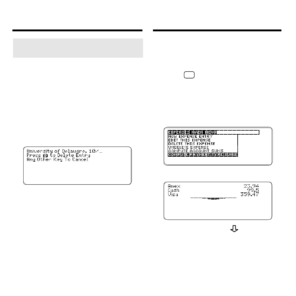 Computing expense sums | Franklin SDK-763 User Manual | Page 46 / 78
