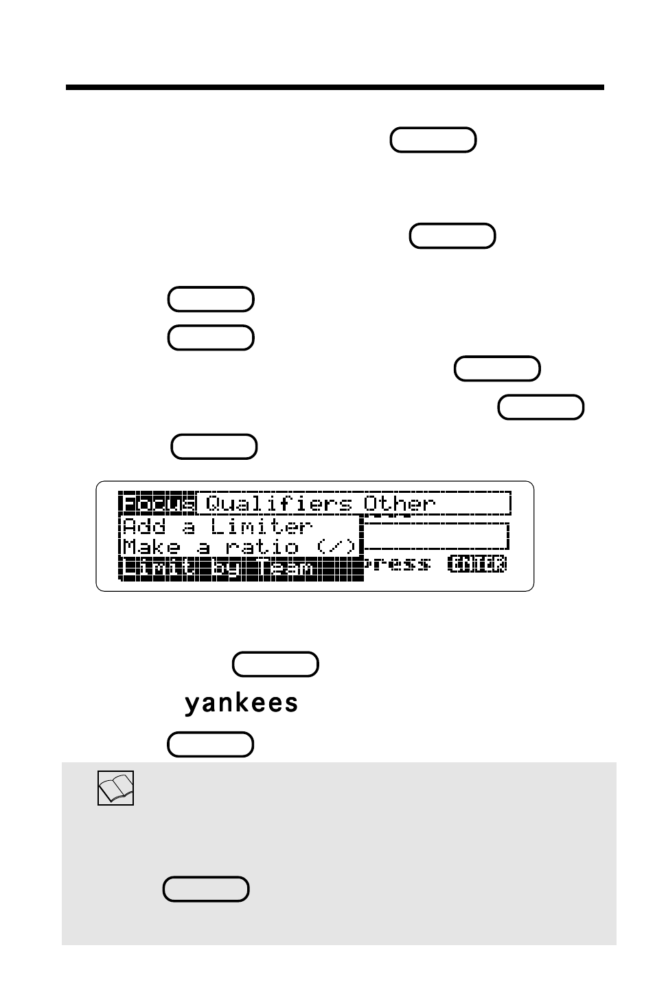 Or use the menus, Find players’ stats from team stats | Franklin F IC-129 User Manual | Page 43 / 64