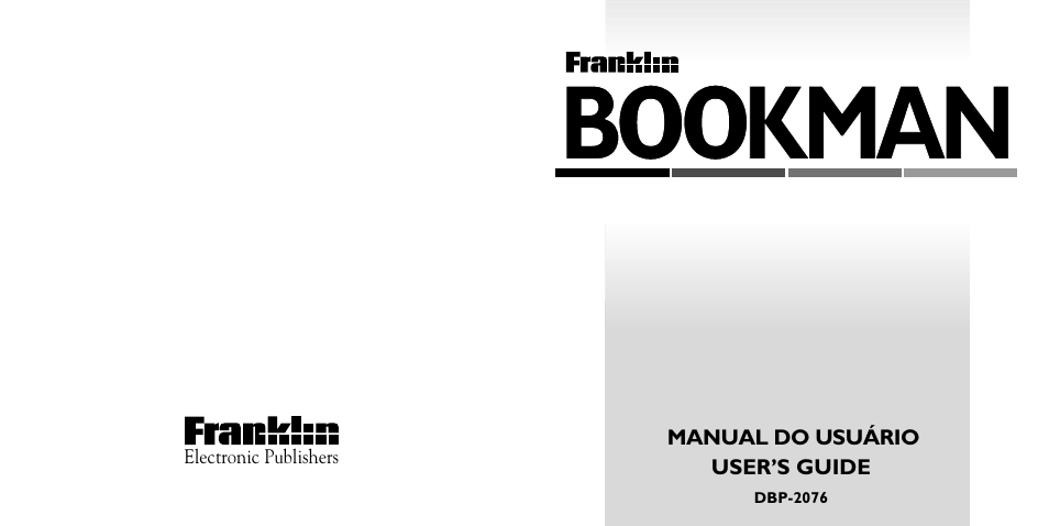 Bookman, Perito inglês portuguese expert | Franklin Perito Ingles Portuguese Expert DBP-2076 User Manual | Page 21 / 21