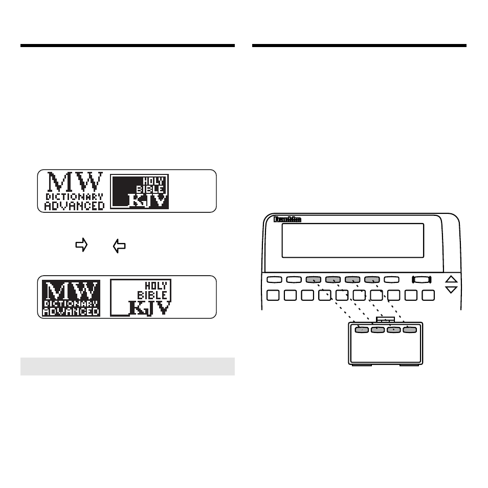 Selecting books using the color keys | Franklin Bookman MWD-640 User Manual | Page 6 / 19