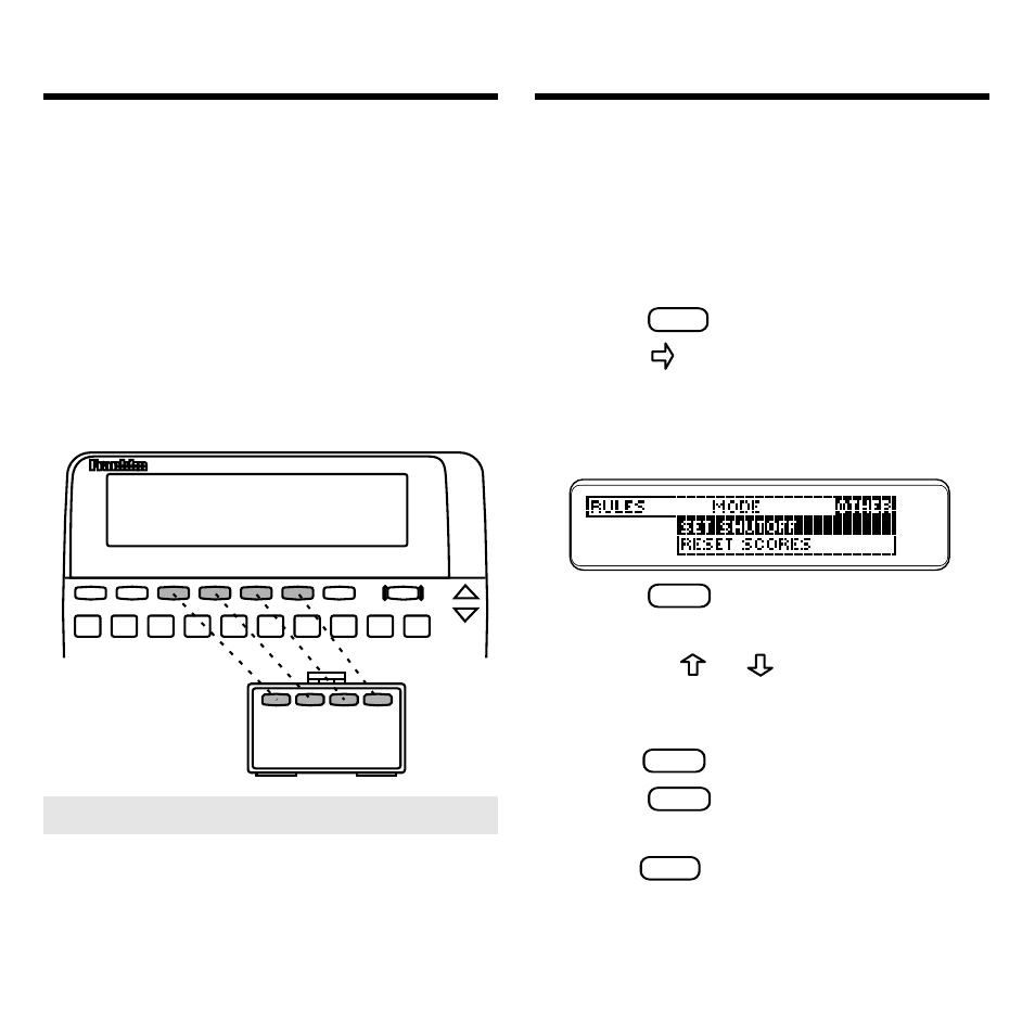 Using the color keys, Changing settings, Using the color keys changing settings | Franklin BOOKMAN BJP-2034 User Manual | Page 6 / 19