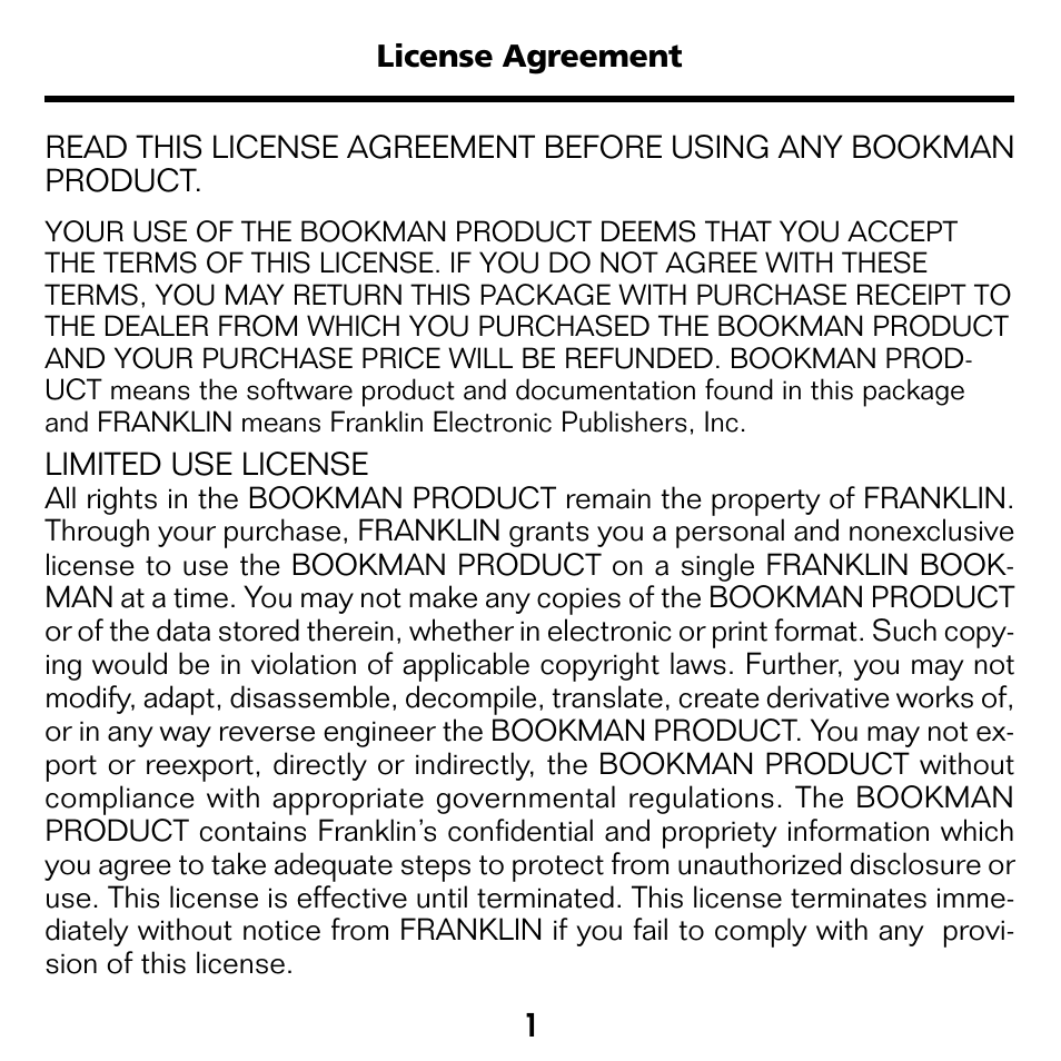 Franklin BOOKMAN NIV-440 User Manual | Page 2 / 19
