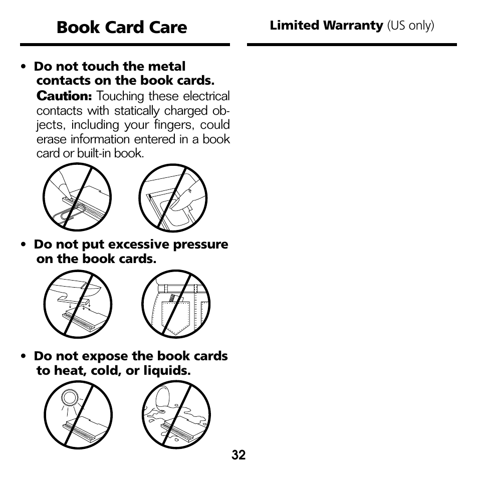 Book card care | Franklin Deutsch/Englisch Professor DBD-440 User Manual | Page 16 / 18