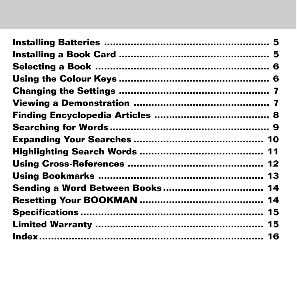 Franklin BOOKMAN EMQ-640 User Manual | Page 3 / 19