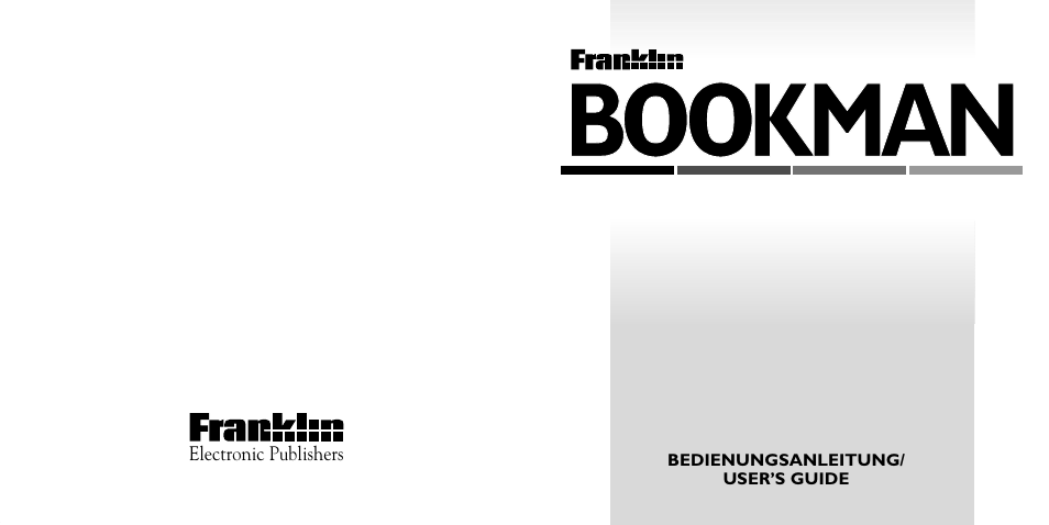 Franklin Bookman BDK-1460 User Manual | 24 pages
