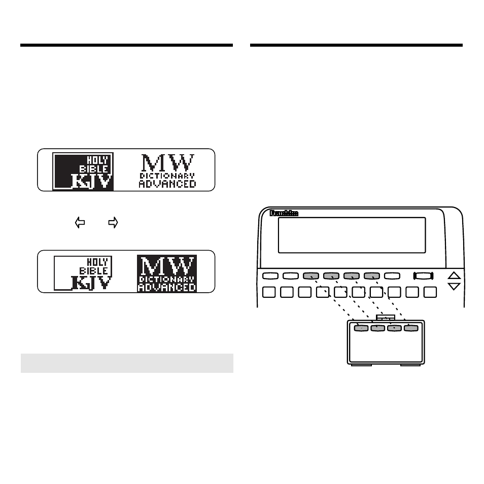 Selecting books using the color keys | Franklin KJB-640 User Manual | Page 6 / 19