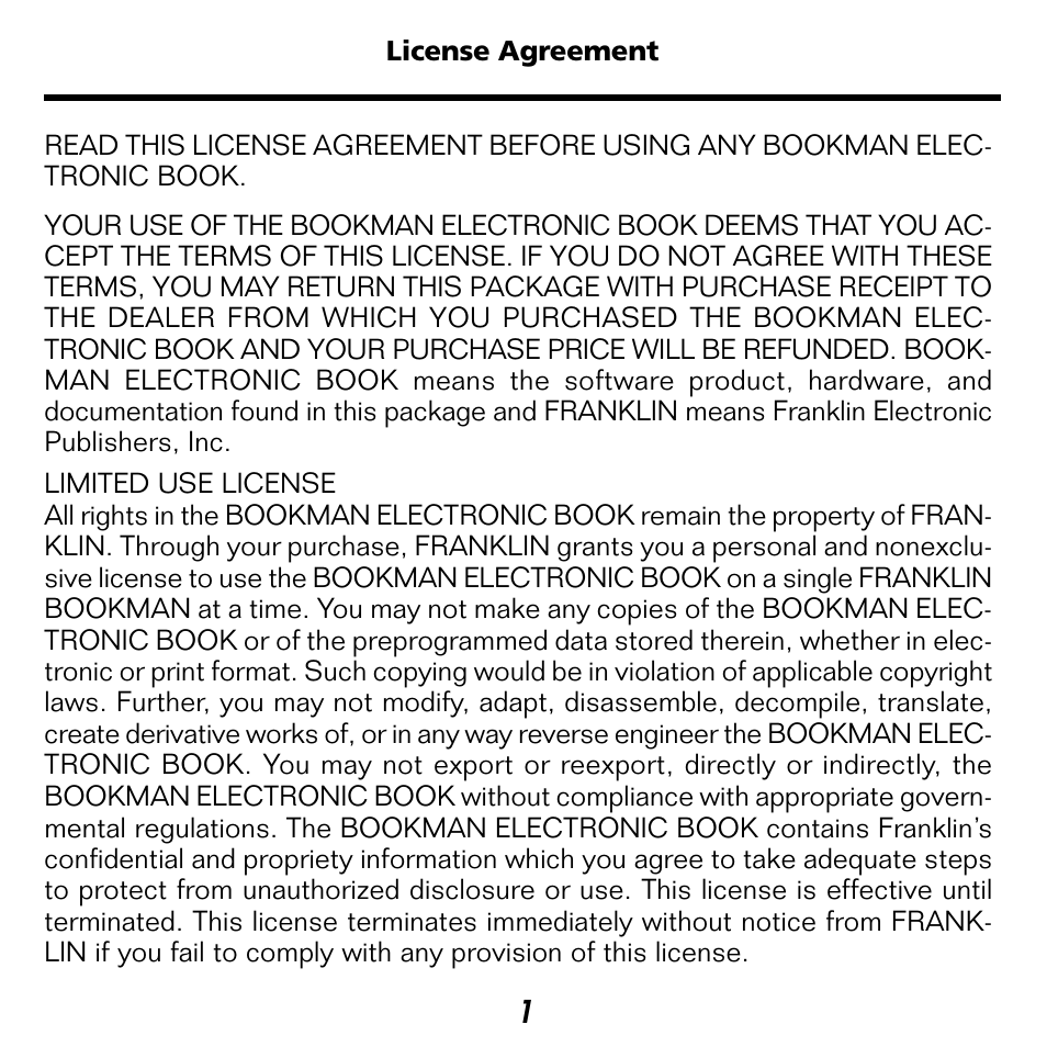 Franklin BOOKMAN NIM-2072 User Manual | Page 2 / 26