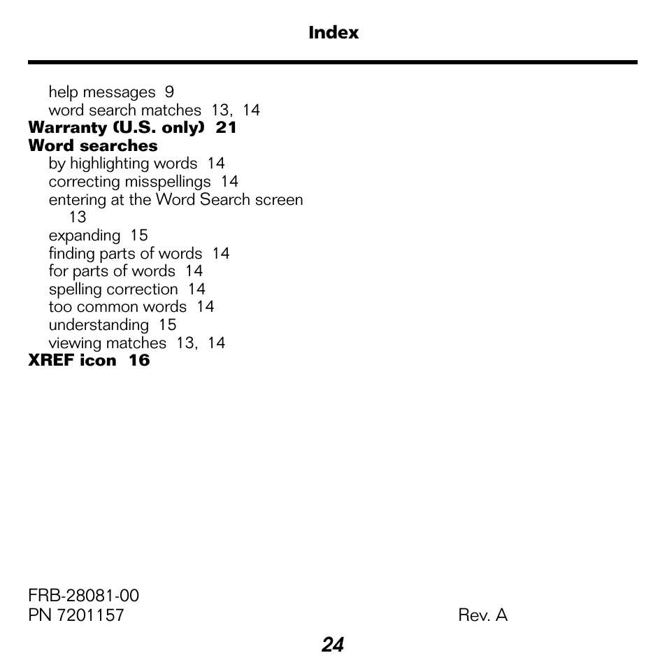Franklin BOOKMAN NIM-2072 User Manual | Page 25 / 26